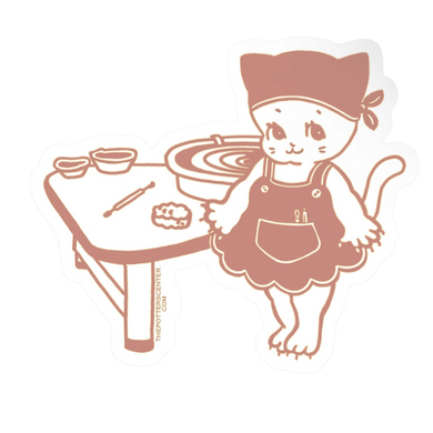 Polly Pots Potter's Center Sticker Brown