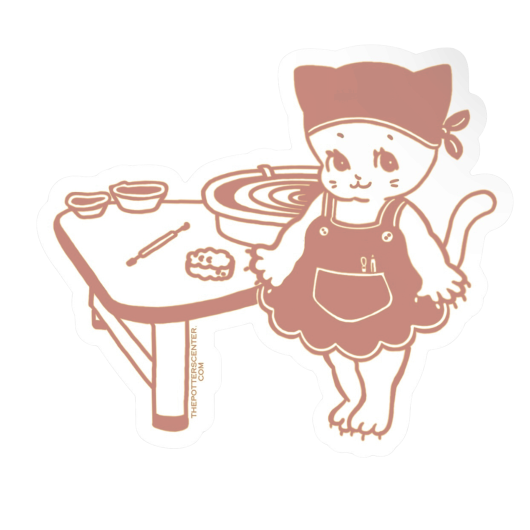 Polly Pots Potter's Center Sticker Brown