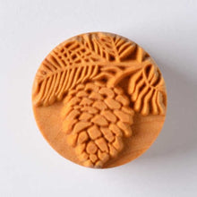Load image into Gallery viewer, MKM Large Round Stamp Pine Cone SCL-017