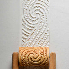 Load image into Gallery viewer, MKM Large Handle Roller Maori Spirals 2 RL-022
