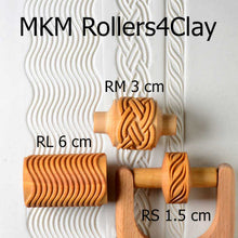 Load image into Gallery viewer, MKM Large Handle Roller Maori Spirals 2 RL-022