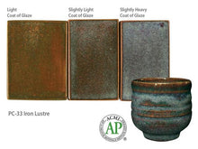Load image into Gallery viewer, Iron Lustre Potter's Choice Cone 5 Glaze (Pint) Amaco PC-33