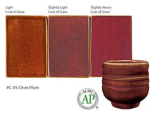 Load image into Gallery viewer, Chun Plum 35424G  Potter's Choice Cone 5 Glaze (Pint) Amaco PC-55